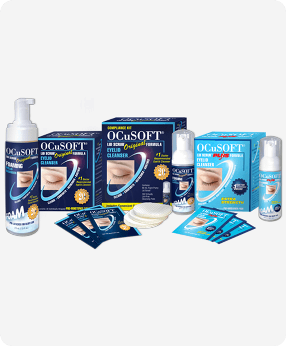 Eye cleansers and supplements OCuSOFT